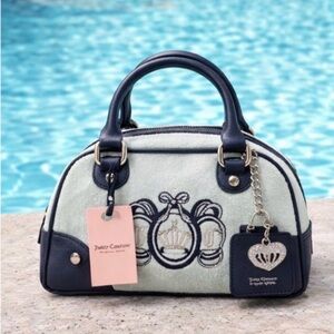 Juicy Couture Y2K Crown Satchel Bag w/ 2 added Charms NWT